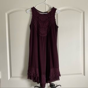 Adorable Maroon Lace Altar'd State Dress